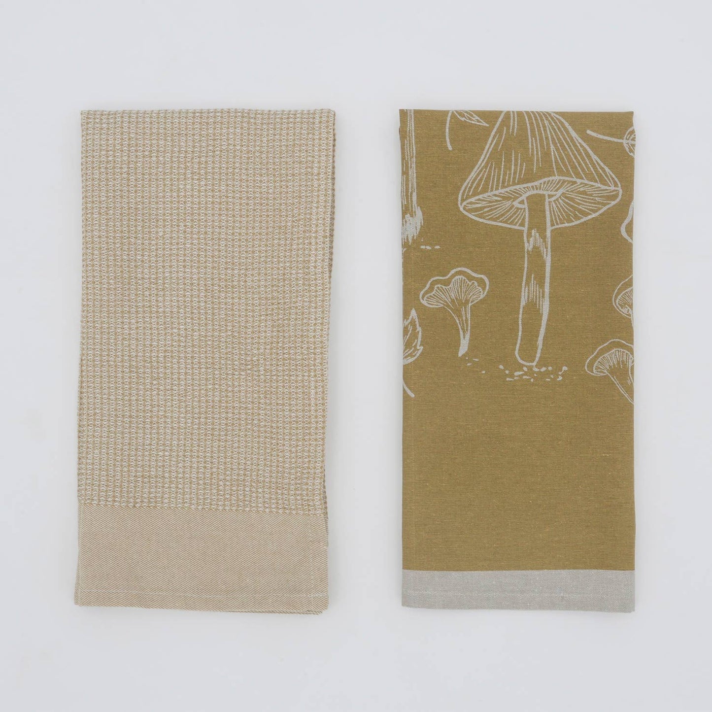 Yellow Mushroom Waffle Tea Towel | Raine & Humble