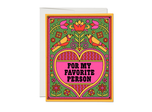 Favorite Person love greeting card | Red Cap Cards