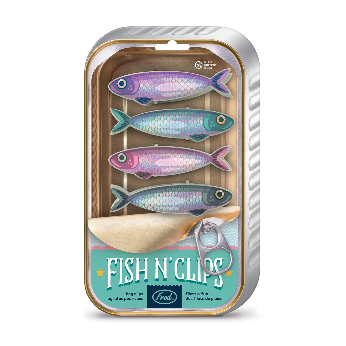 Fish 'N Clips - Sardine Bag Clips - Set of 4 | Fred & Friends