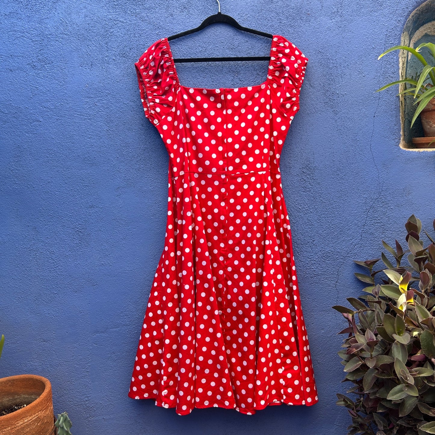 collectif london retro red and white polka dot cocktail dress
