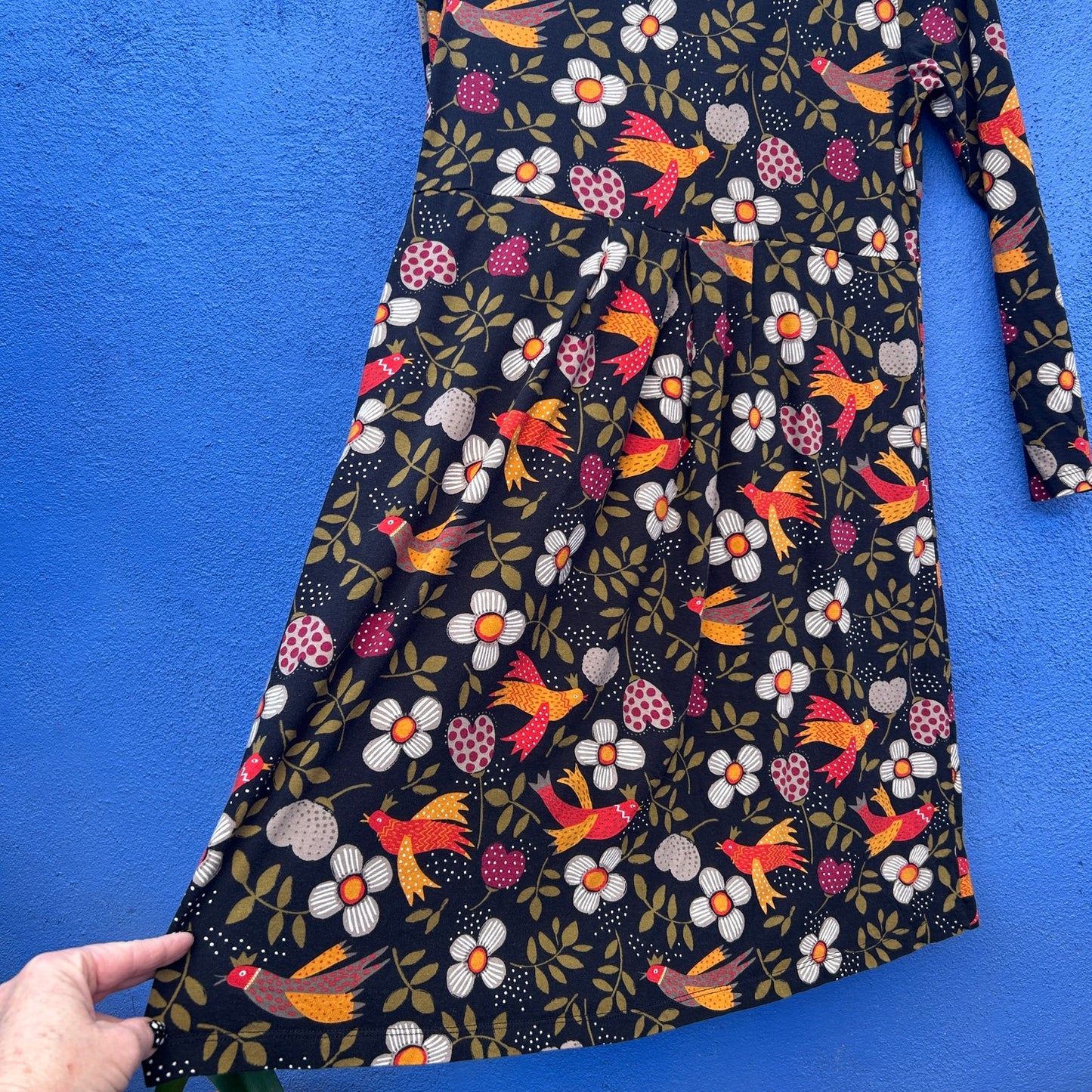 gudrun sjoden floral and bird print dress