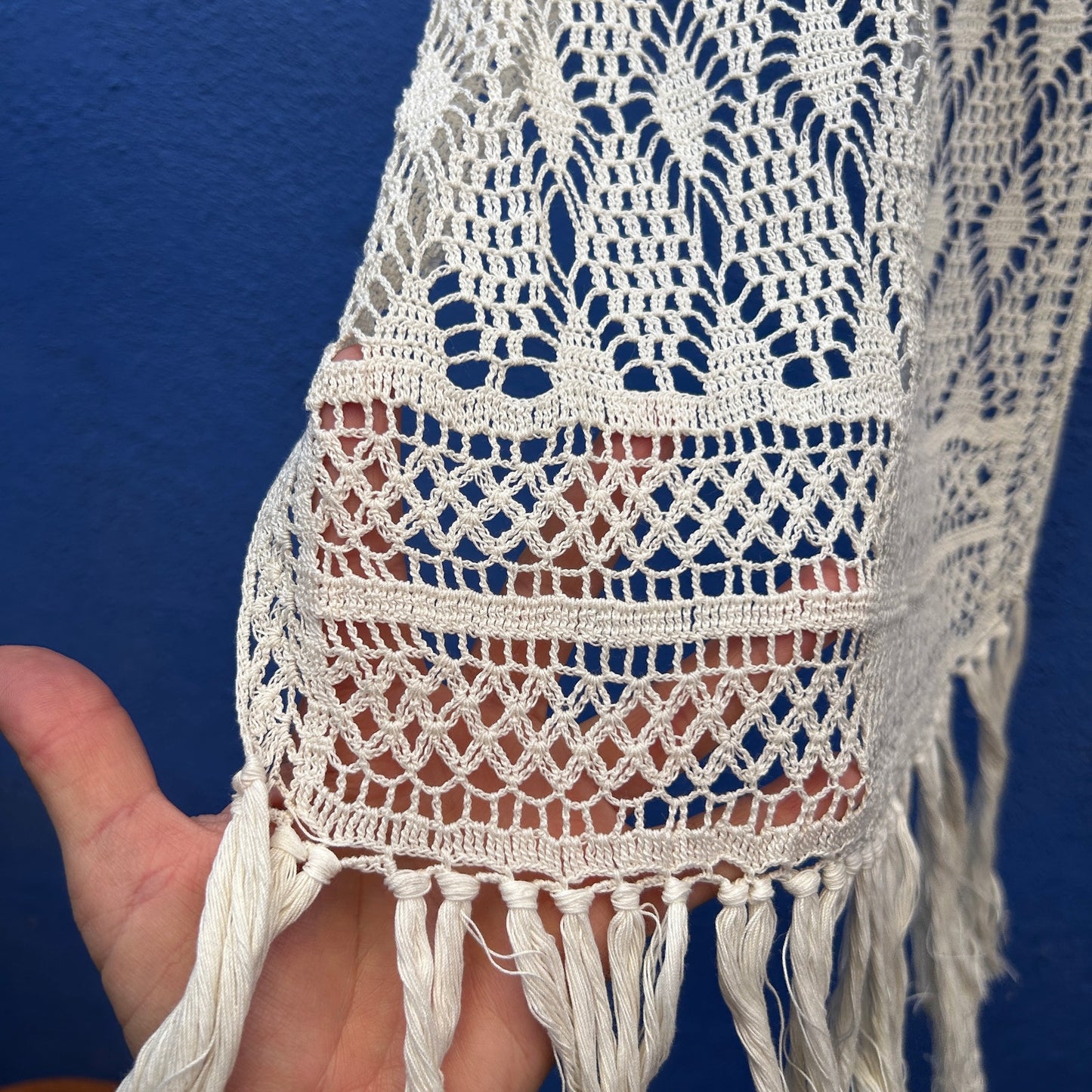 crocheted lightweight scarf wrap