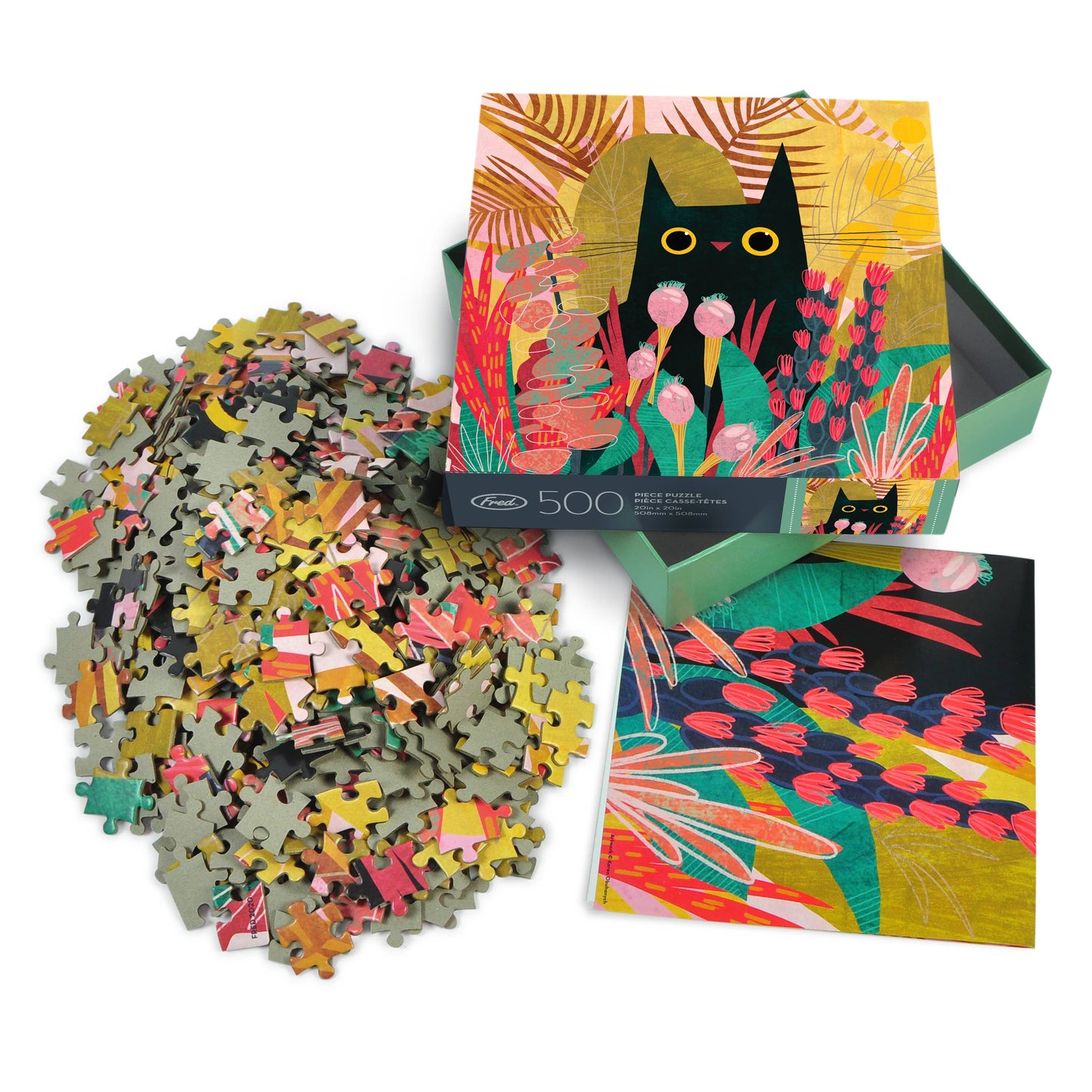 Black Cat Puzzle 500 Pc - Karen Obuhanych  | Fred & Friends