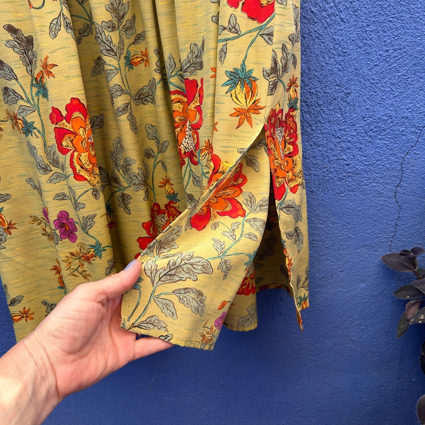vintage 90s Y2K deadstock pacific silk floral skirt