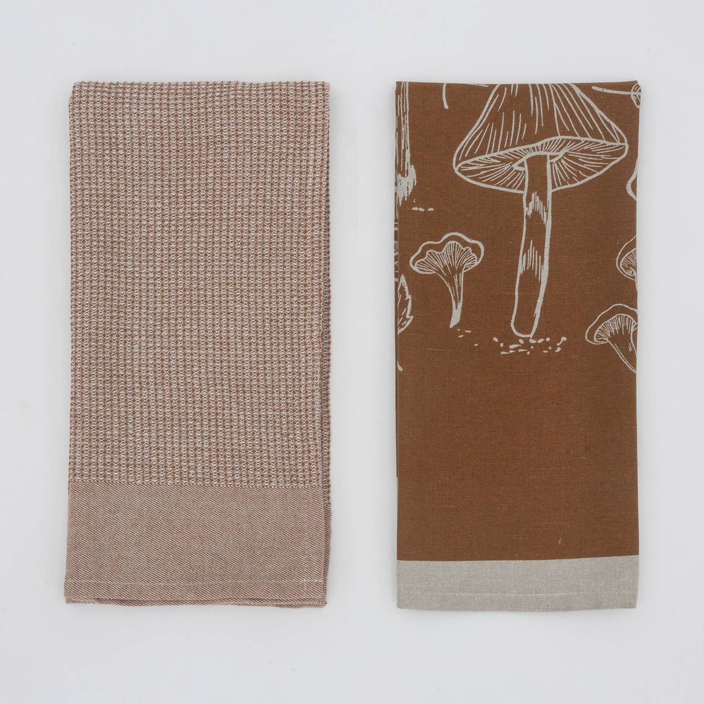 Brown Mushroom Waffle Tea Towel |  Raine & Humble