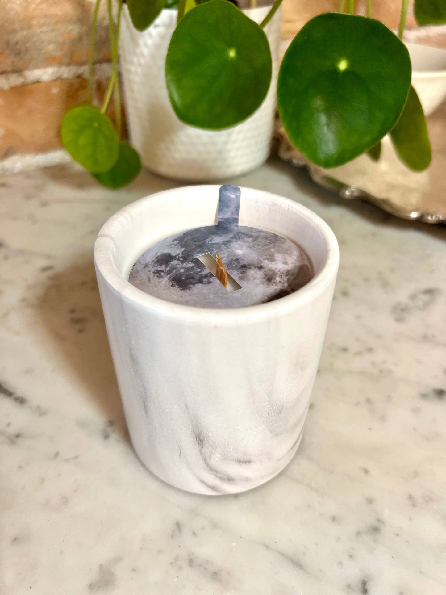 Biophilia: White Marble + Pure Fresh Air Scented Candle | The Sacred Wild Candle Co
