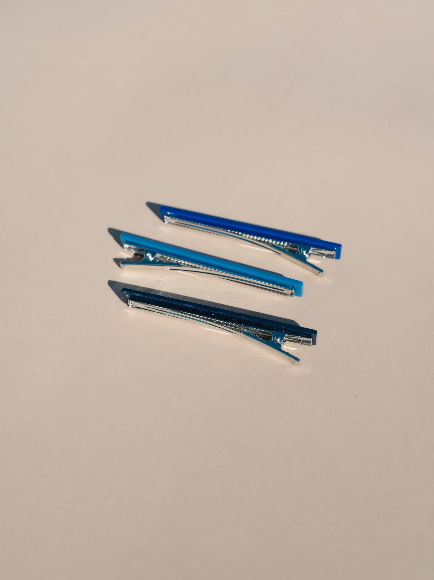 Evie | Alligator Hair Clips | Blue Tones | NAT + NOOR
