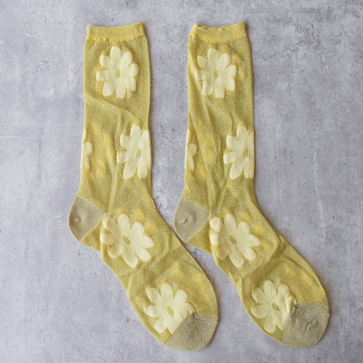 Tiepology | Vintage Glitter Flower Socks