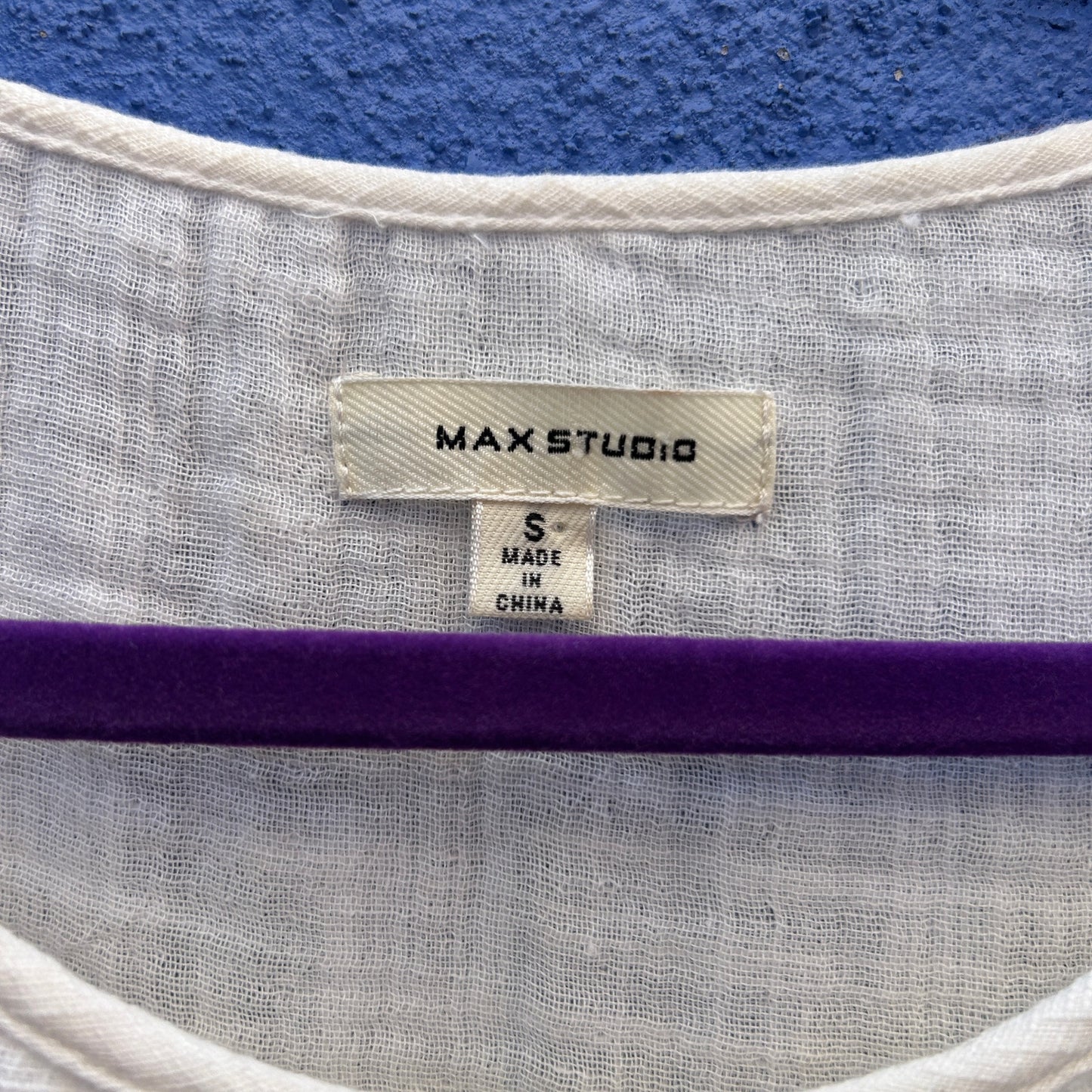 max studio tiered gauze cotton top