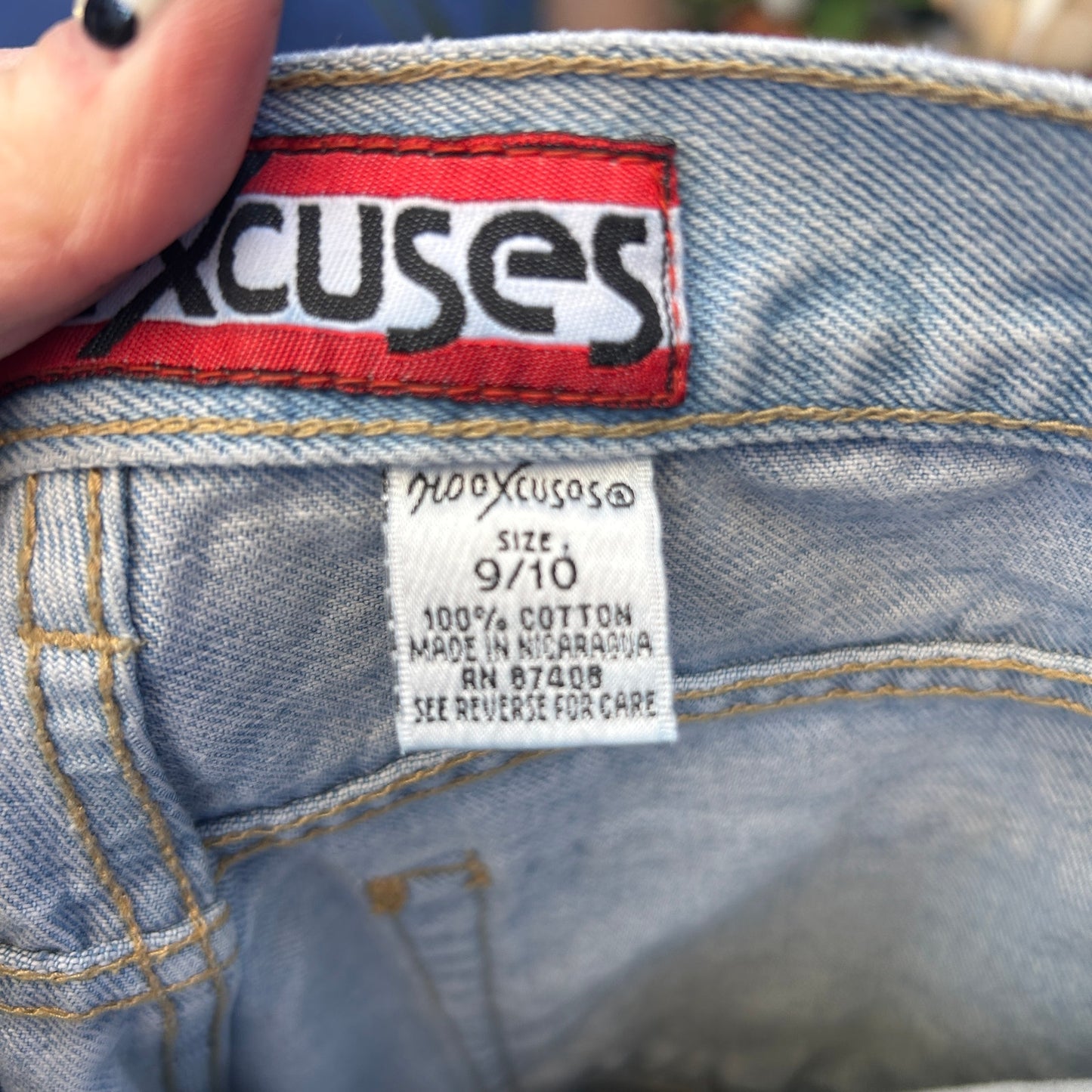 vintage 80s 90s no excuses exposed button fly jeans