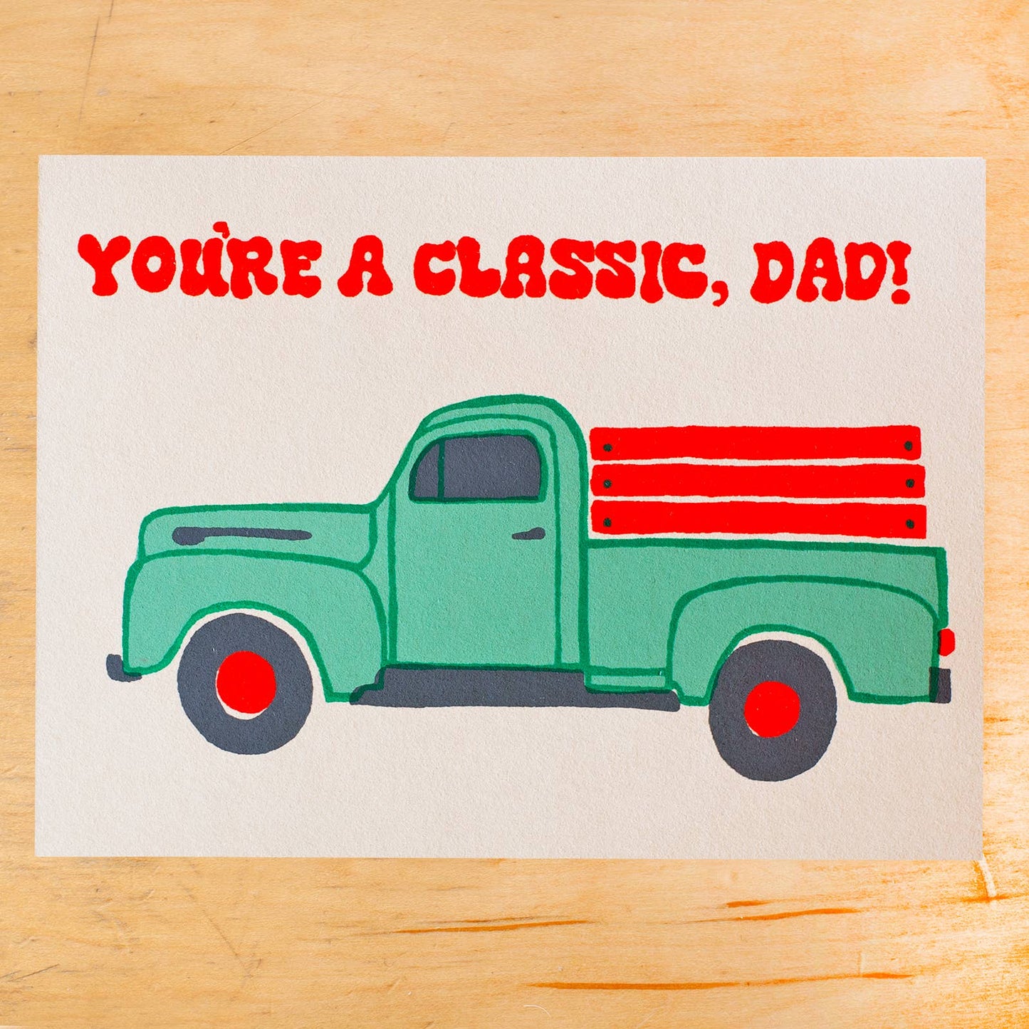 CLASSIC CAR DAD GREETING CARD