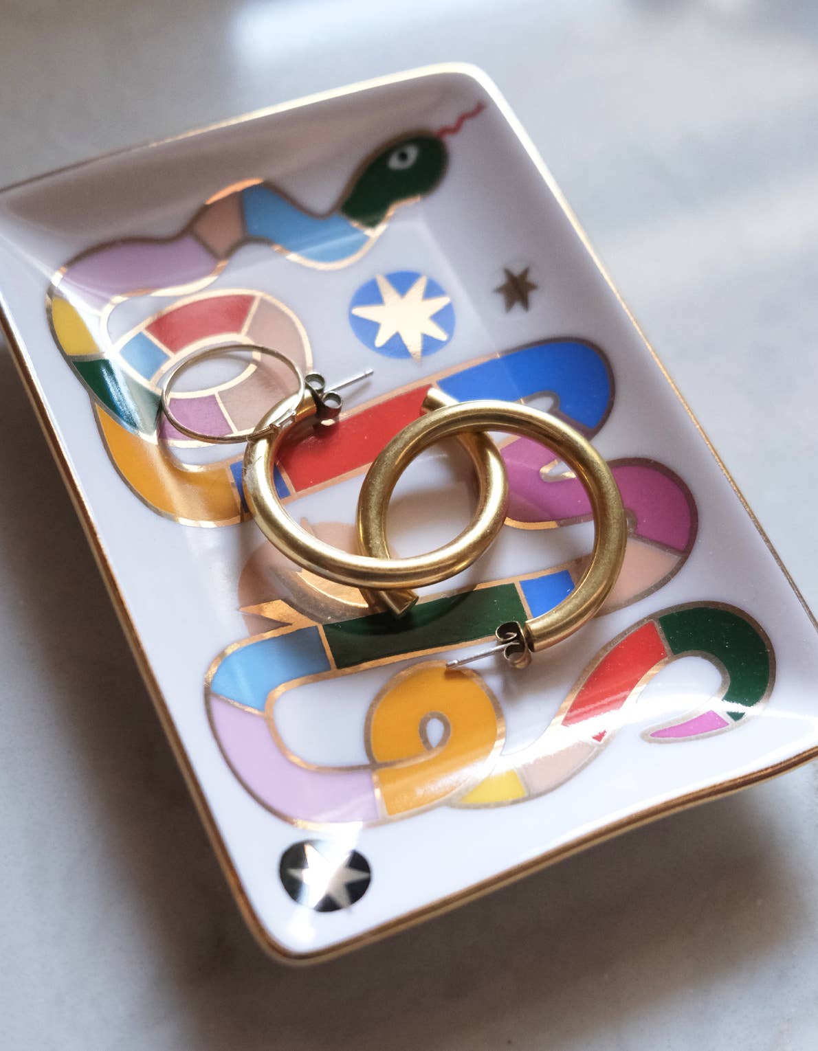 Porcelain Trinket Dish | Rainbow Snake | Idlewild Co.