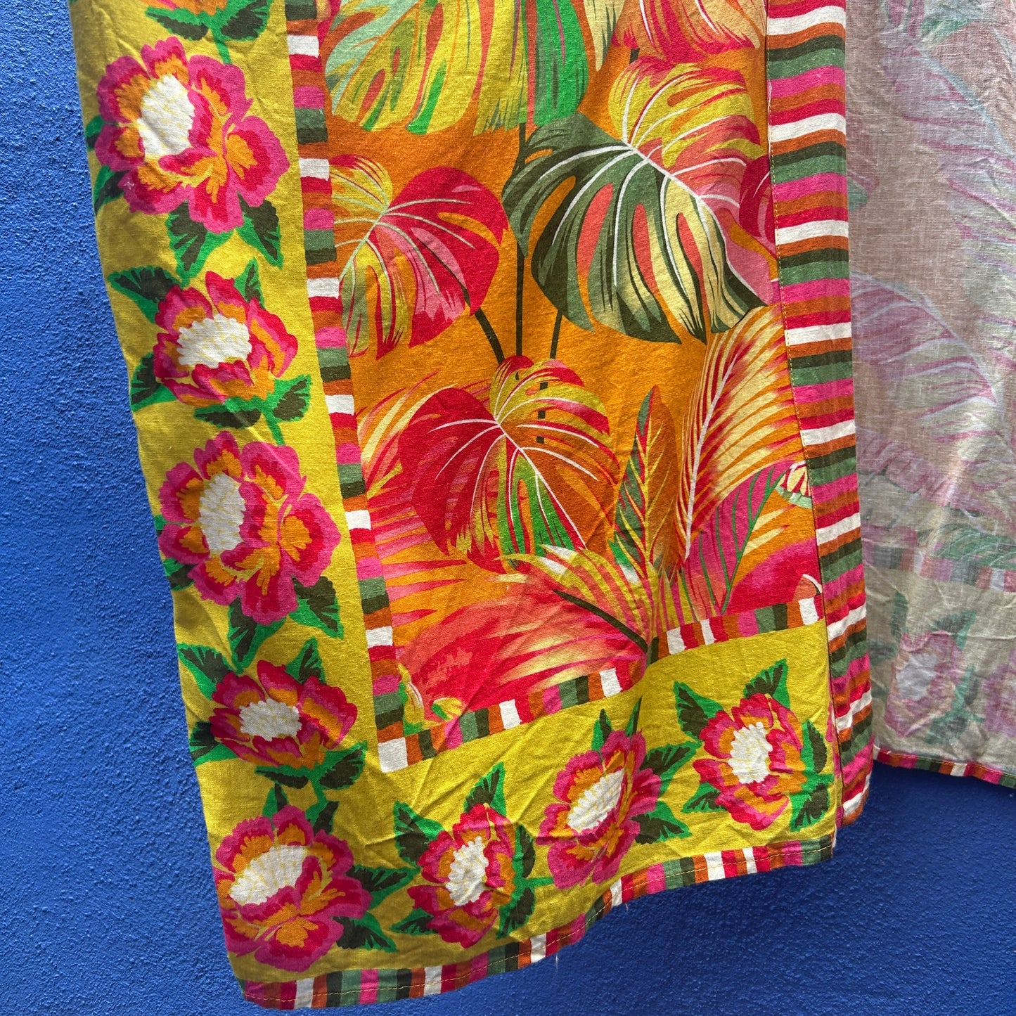 rachel roy tropical floral open front  kimono top