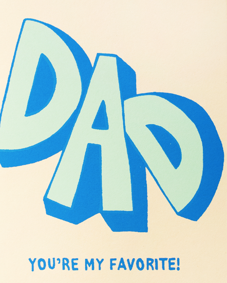 DAD FAVORITE GREETING CARD
