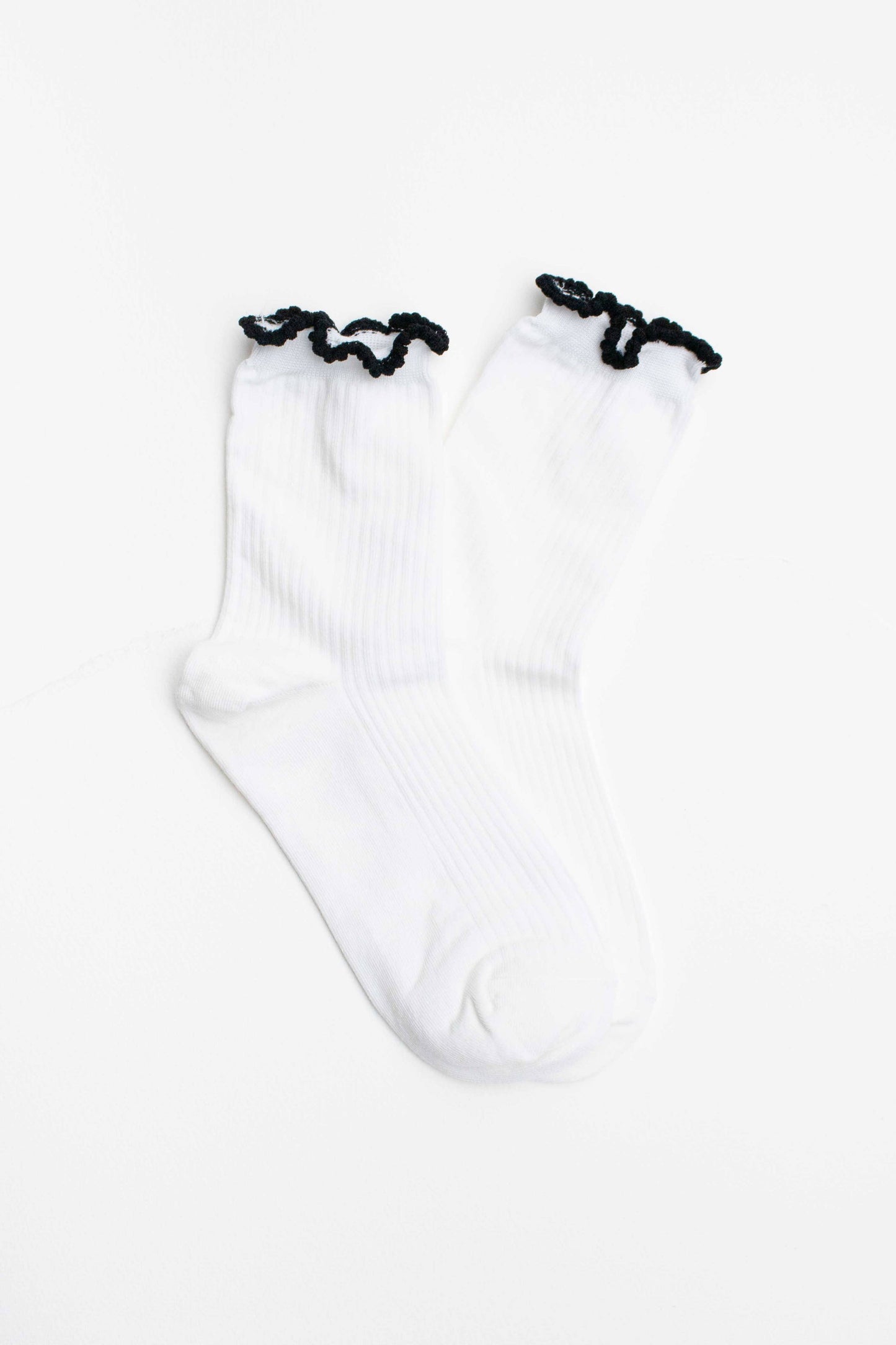 Tiepology | Ruffle Edge Cotton Blend Socks