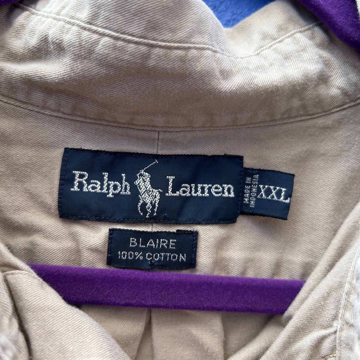 ralph lauren blue label blaire cotton button up