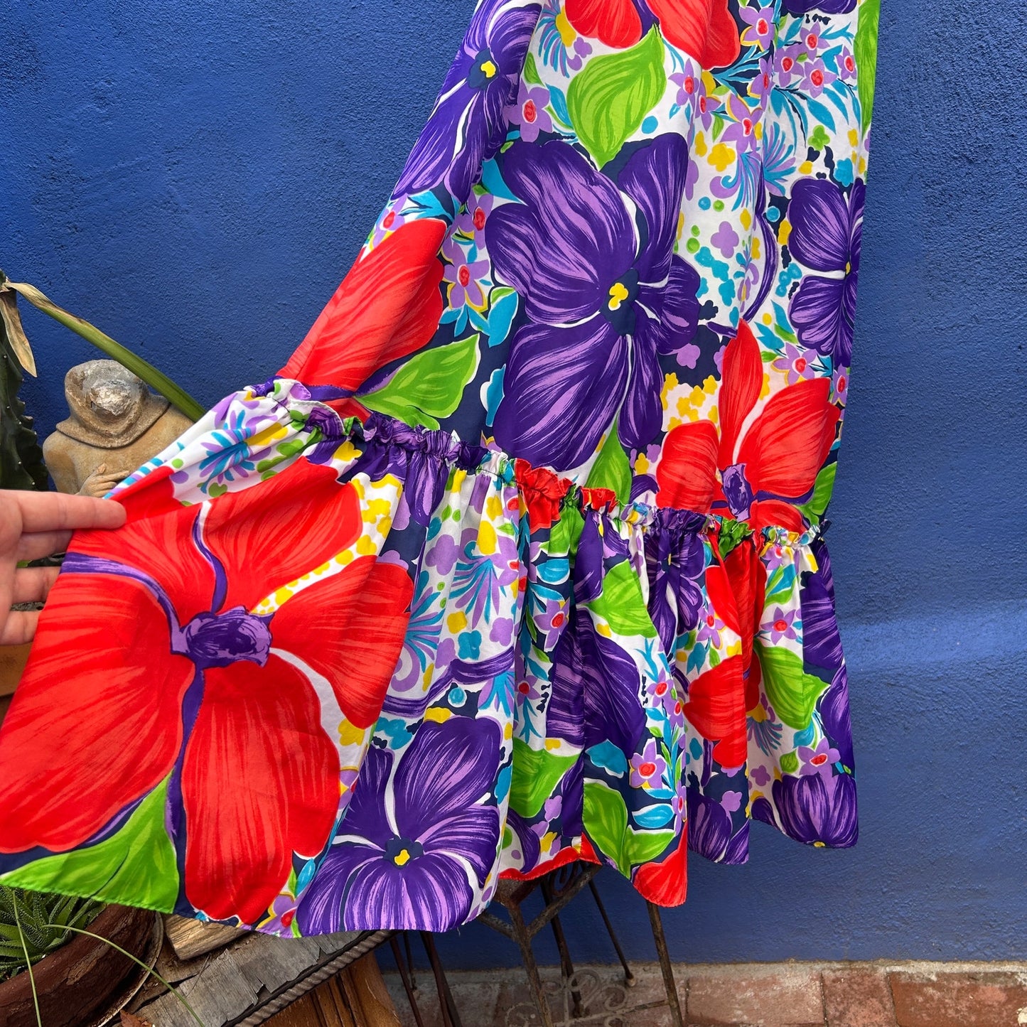 vintage pomare hawaii floral maxi dress