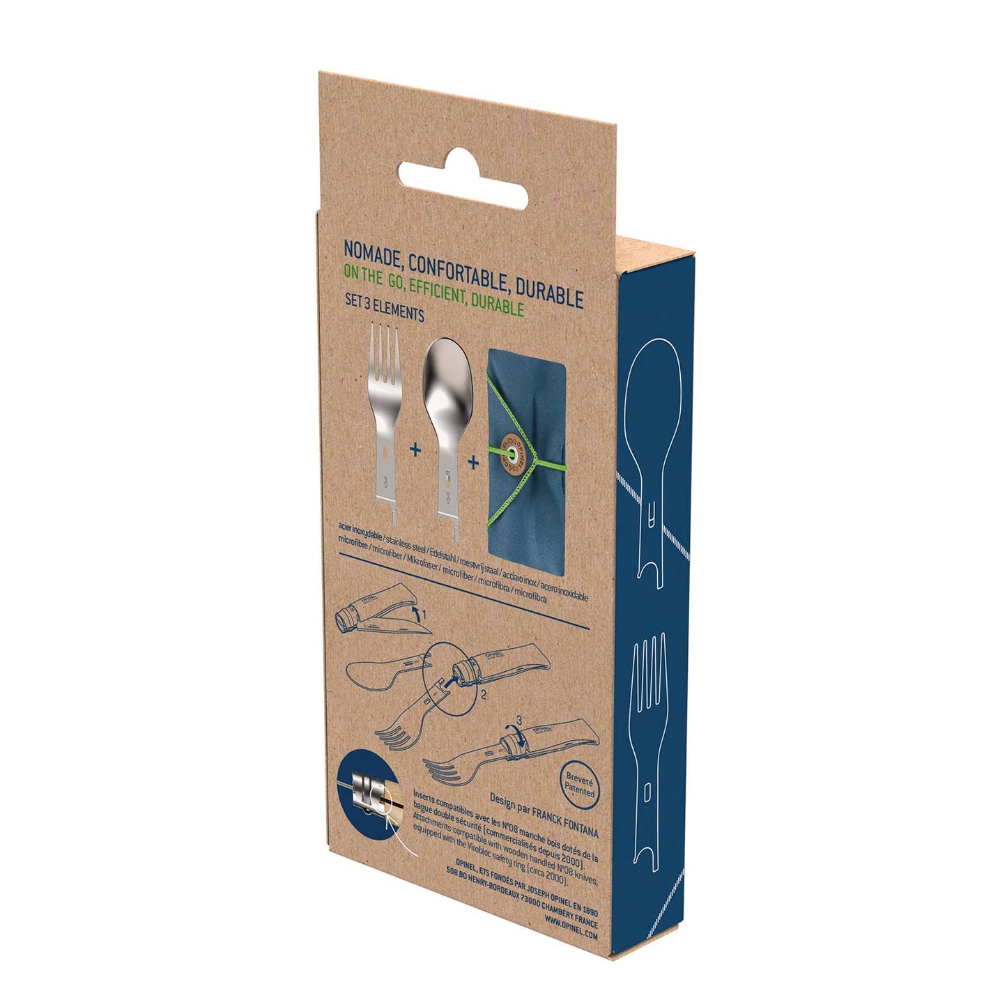 Opinel | No.08 Picnic + Cutlery Set