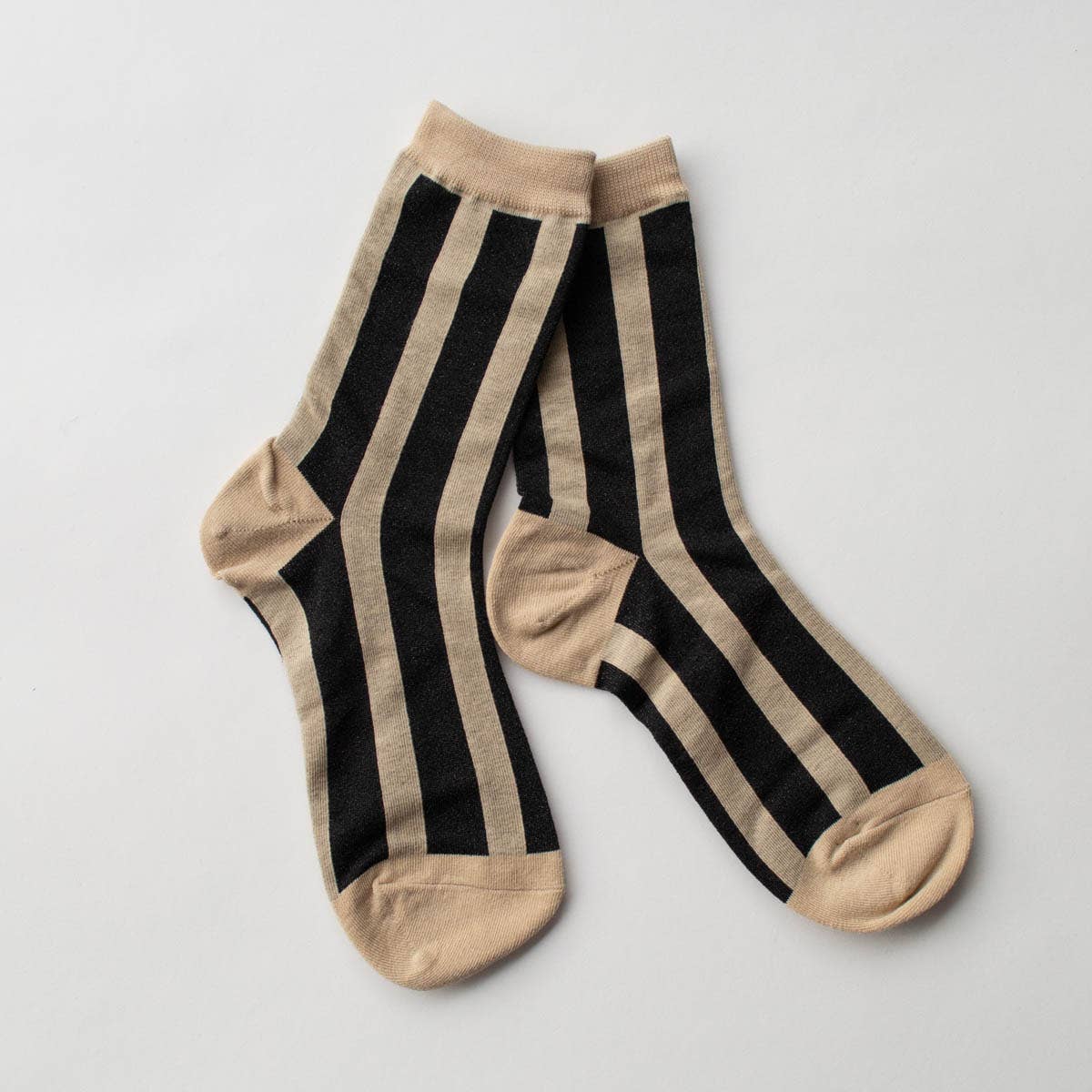 Tiepology | Glitter Vertical Striped Crew Socks