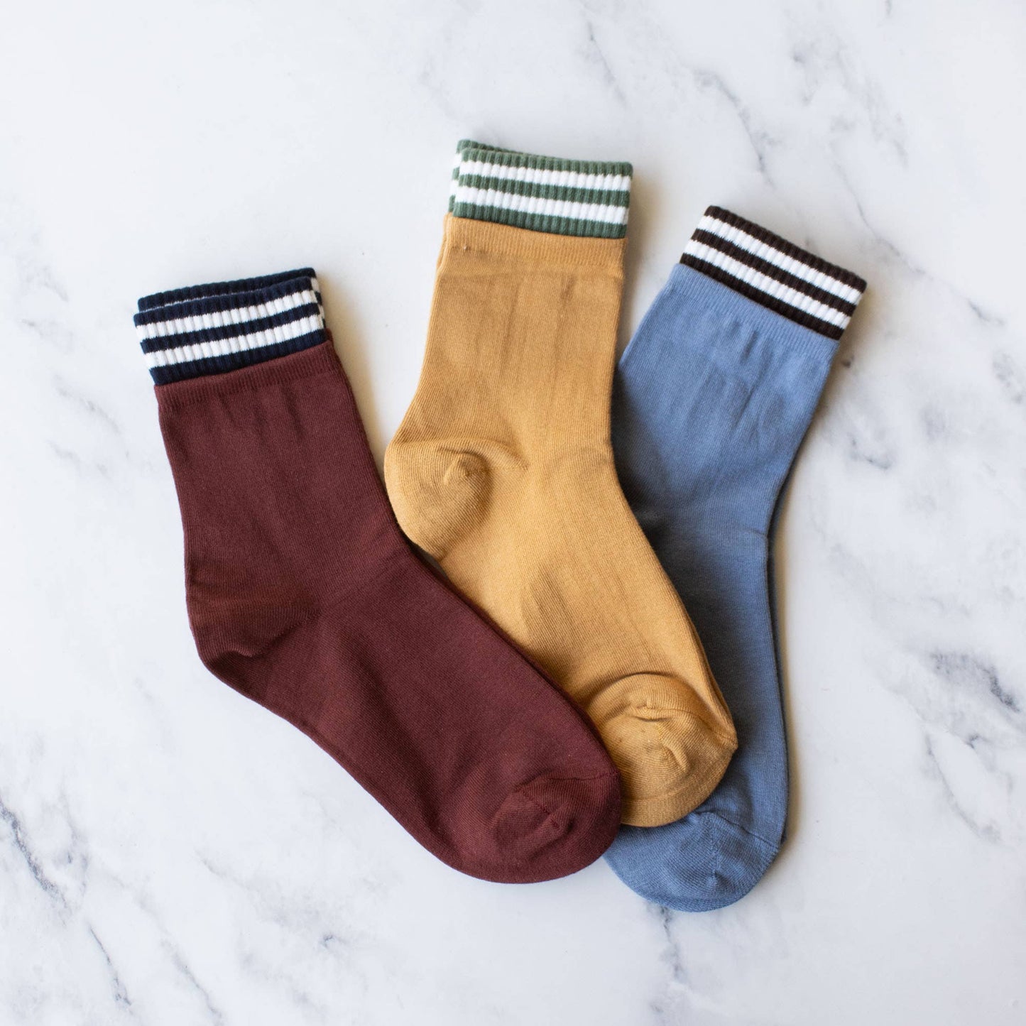 Women's Basic Line Crew Socks | Tiepology