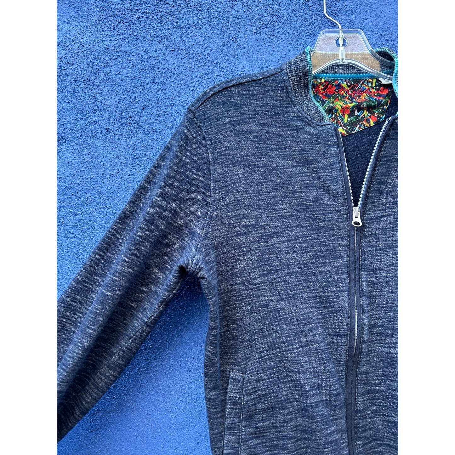 robert graham space dyed zip front cardigan