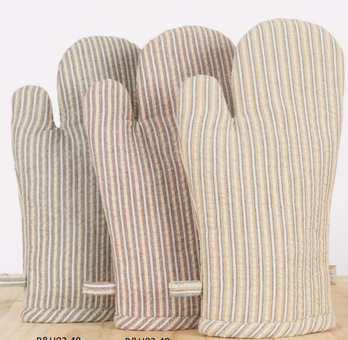 Oven Glove Green Seer Sucker | Raine & Humble