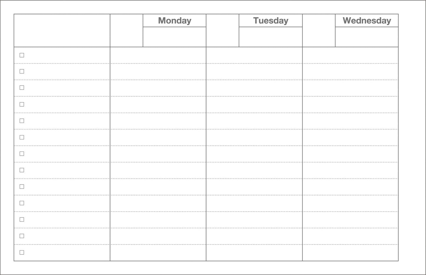 Mark's INC | Dayfree Weekly Schedule