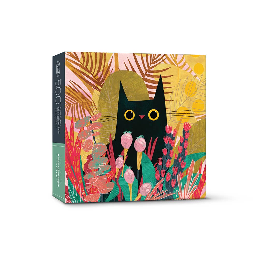Black Cat Puzzle 500 Pc - Karen Obuhanych  | Fred & Friends