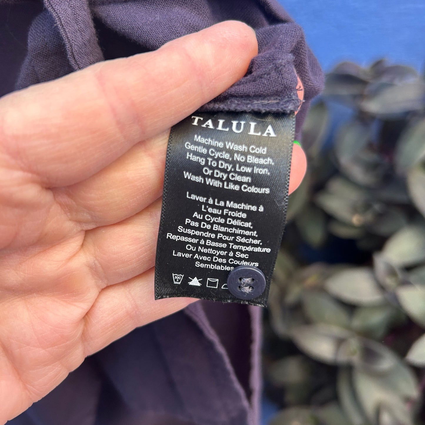 aritzia talula navy cotton blend shirt dress