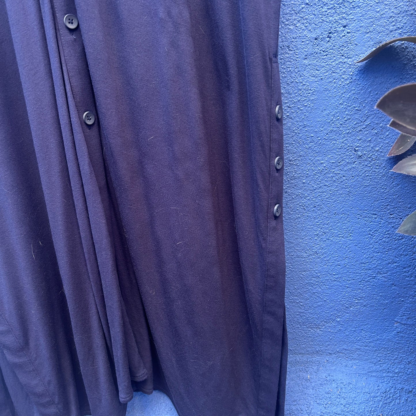 universal standard navy rayon blend button front maxi dress