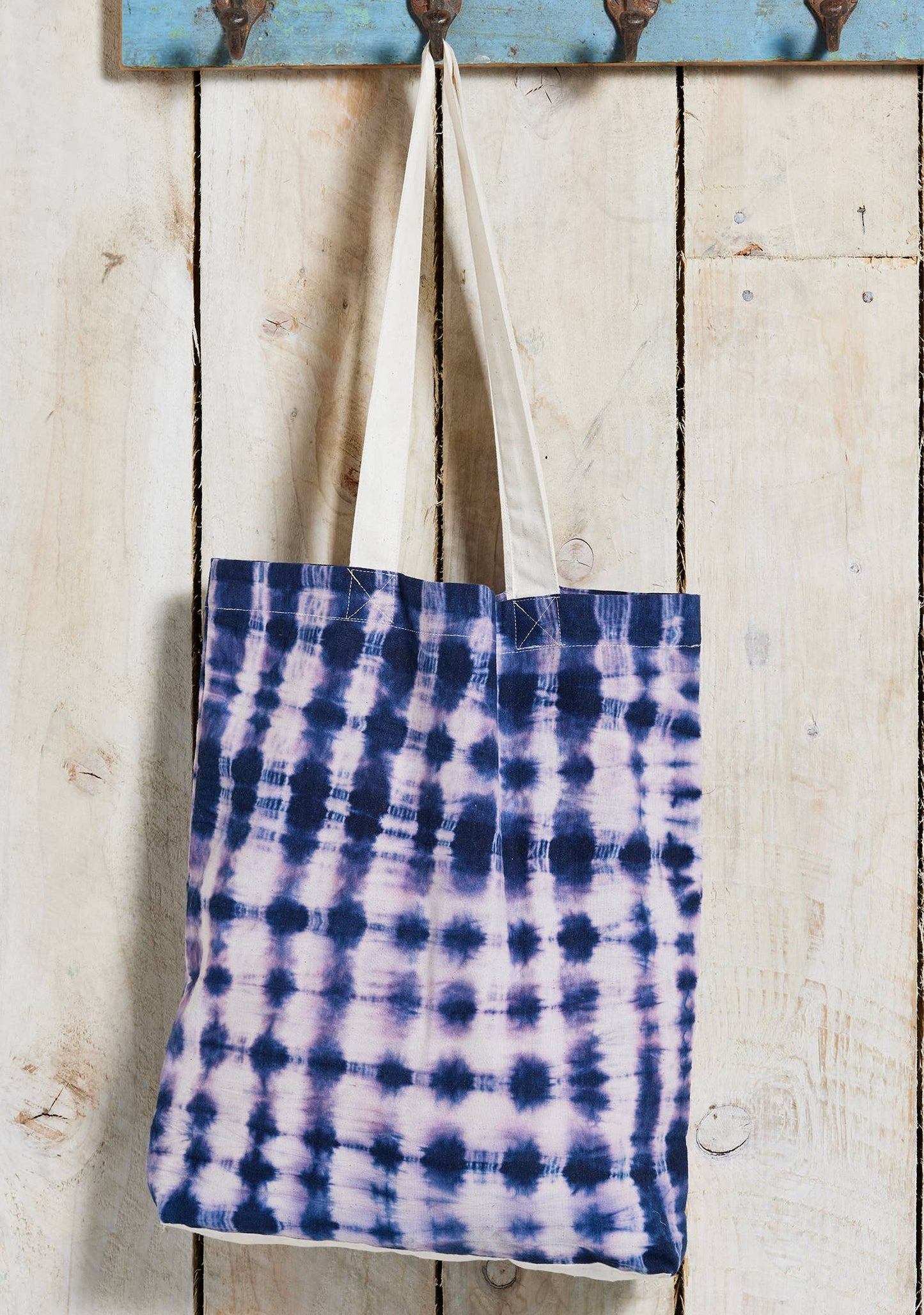 Indigo Tie Dye Cotton Shopping Bag | Namaste