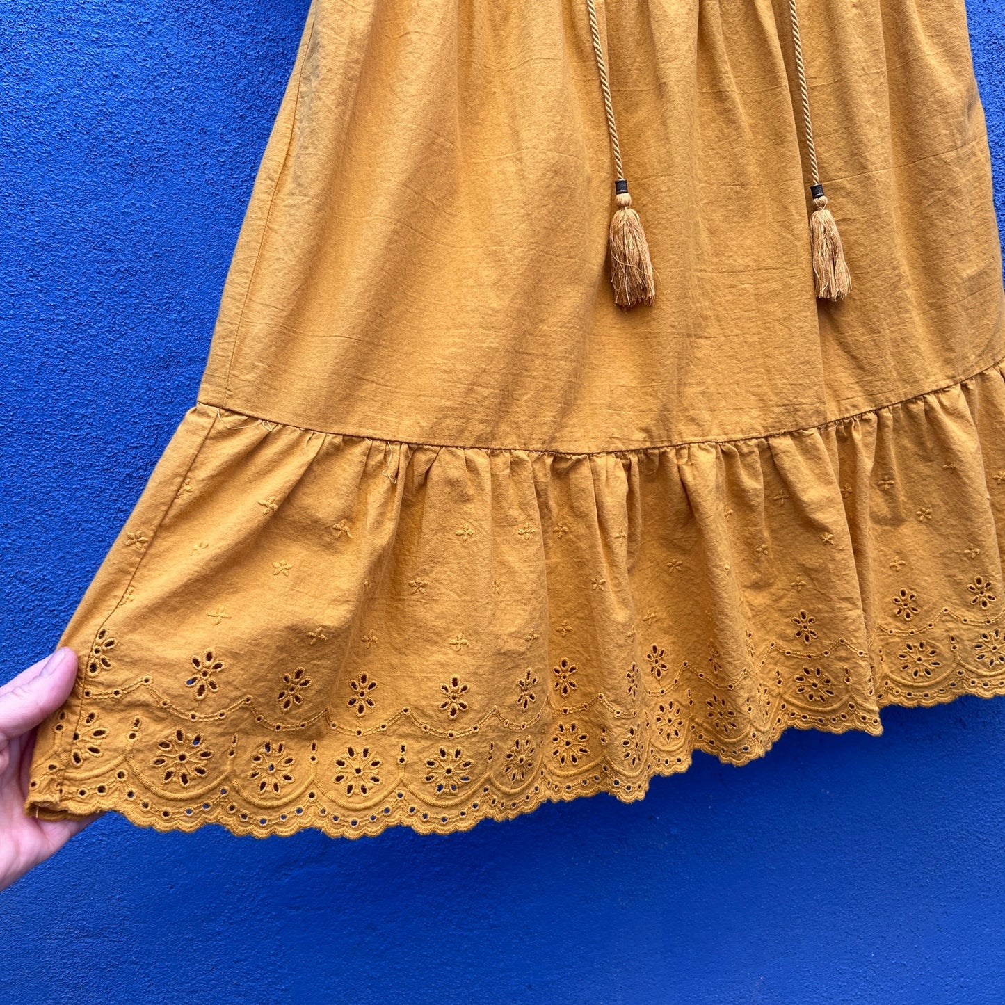 knox rose mustard cotton sweet little dress