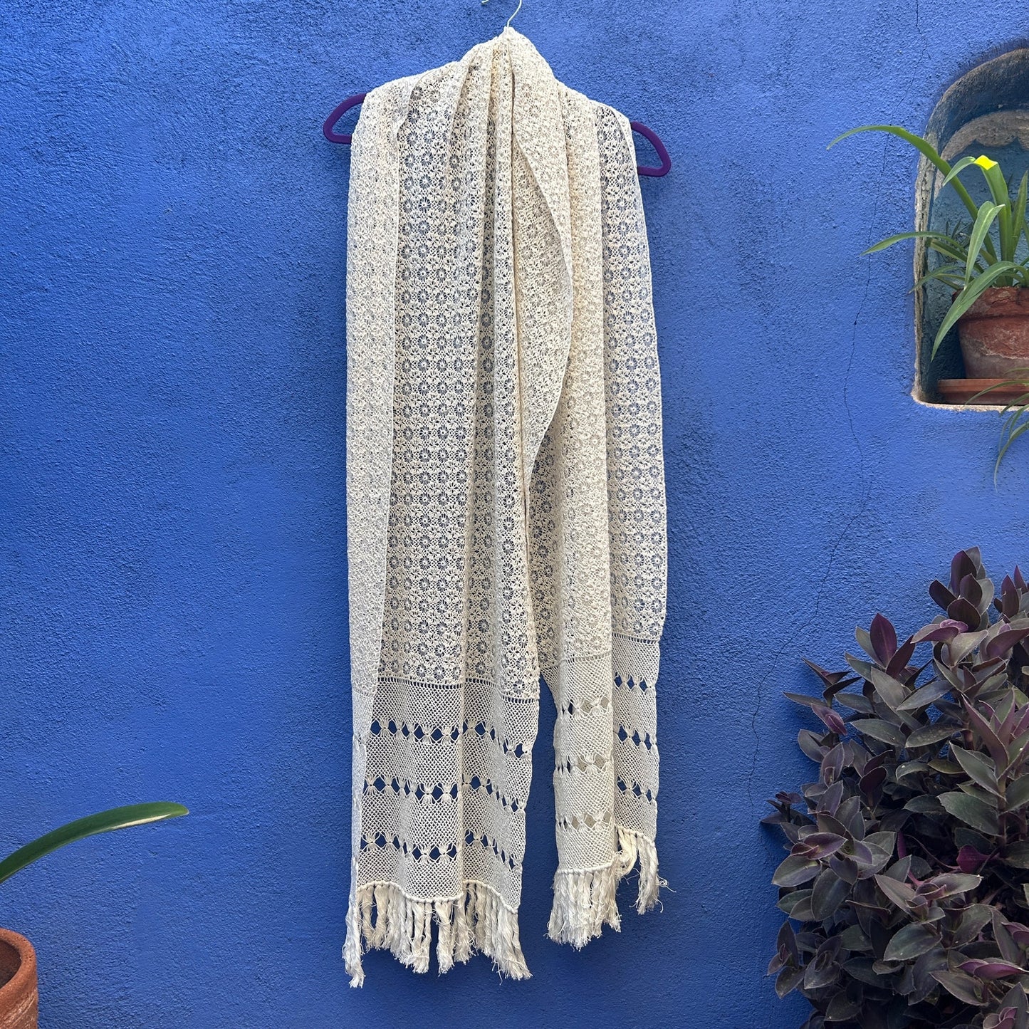 crocheted lightweight scarf wrap shawl