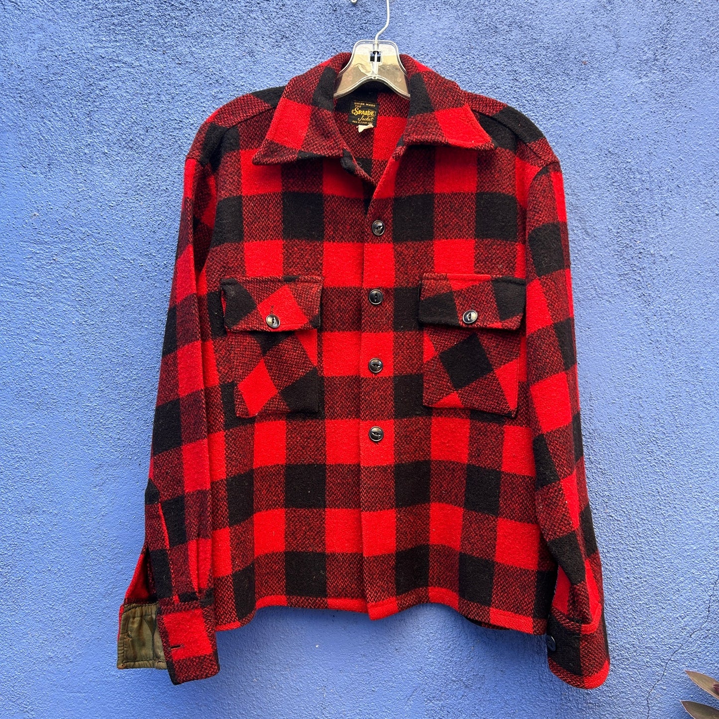 vintage spaide wool lumberjack plaid shacket