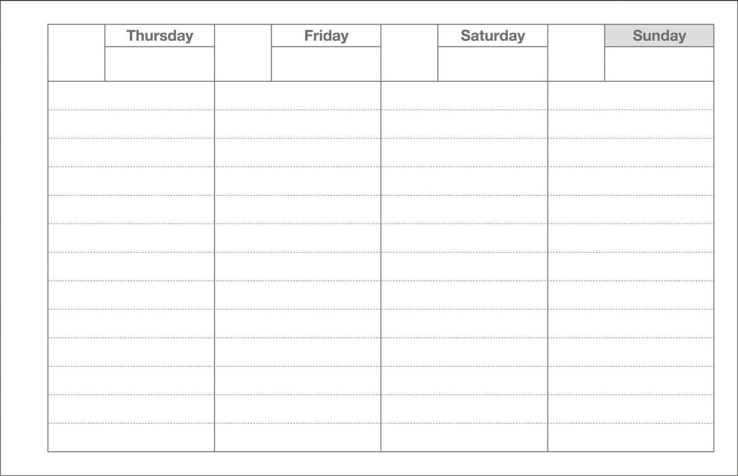 Mark's INC | Dayfree Weekly Schedule