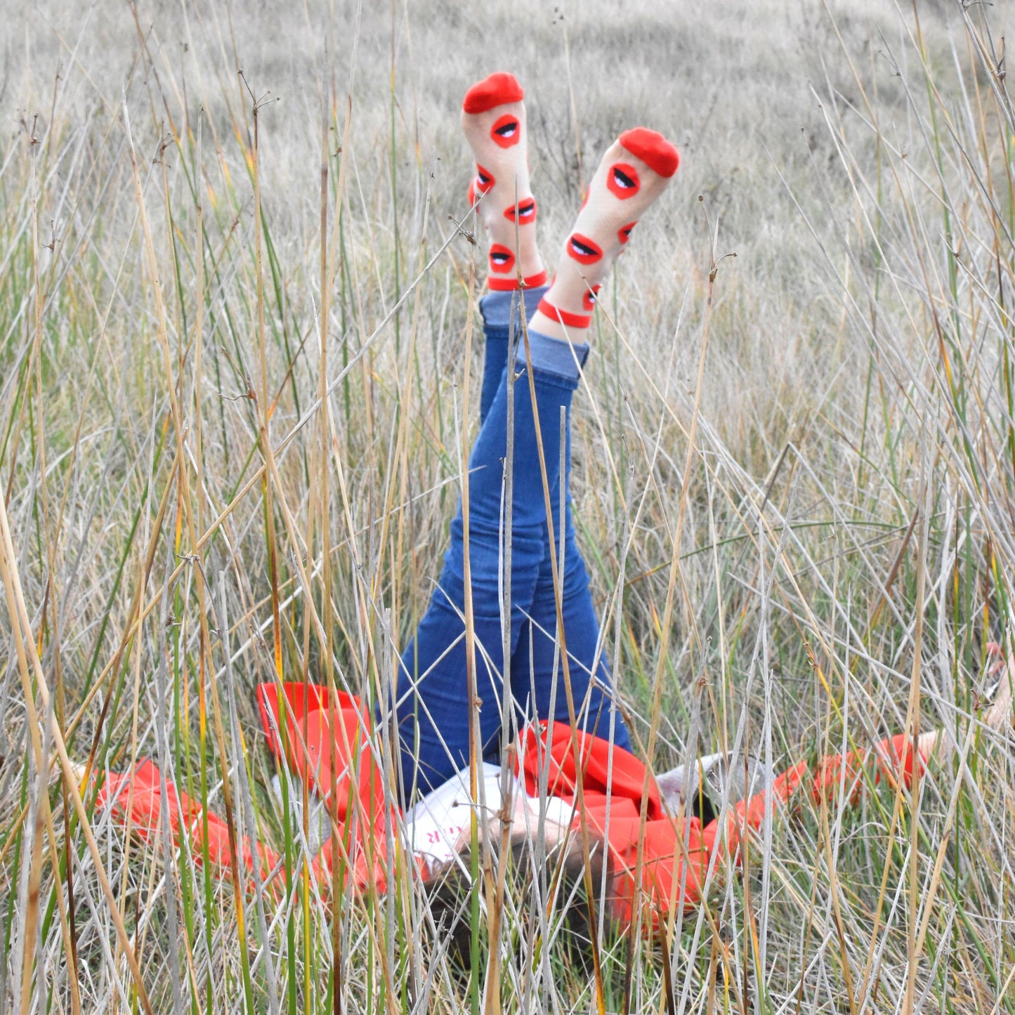 sockette | Women's novelty socks with red lips