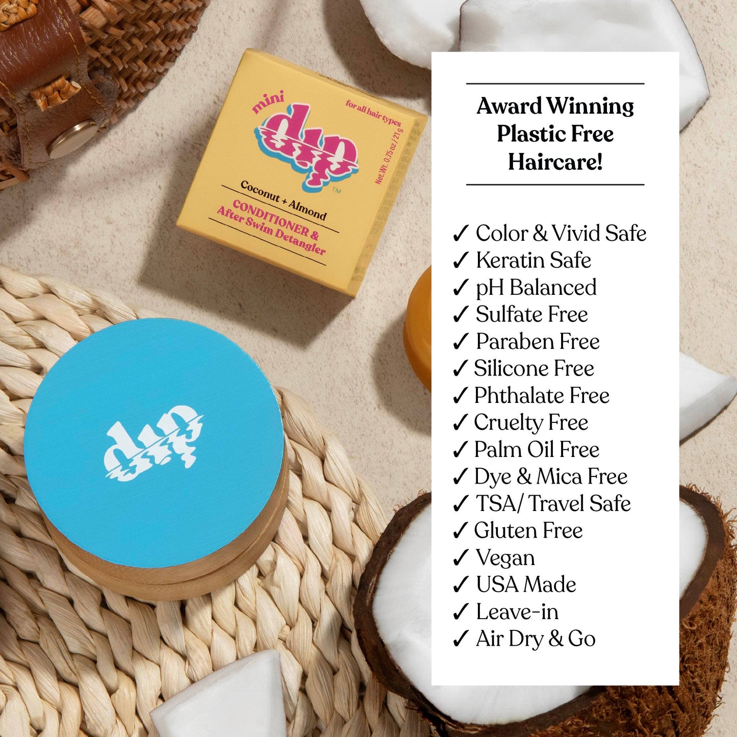 Mini Dip Conditioner & After Swim Detangler - Coconut & Almond