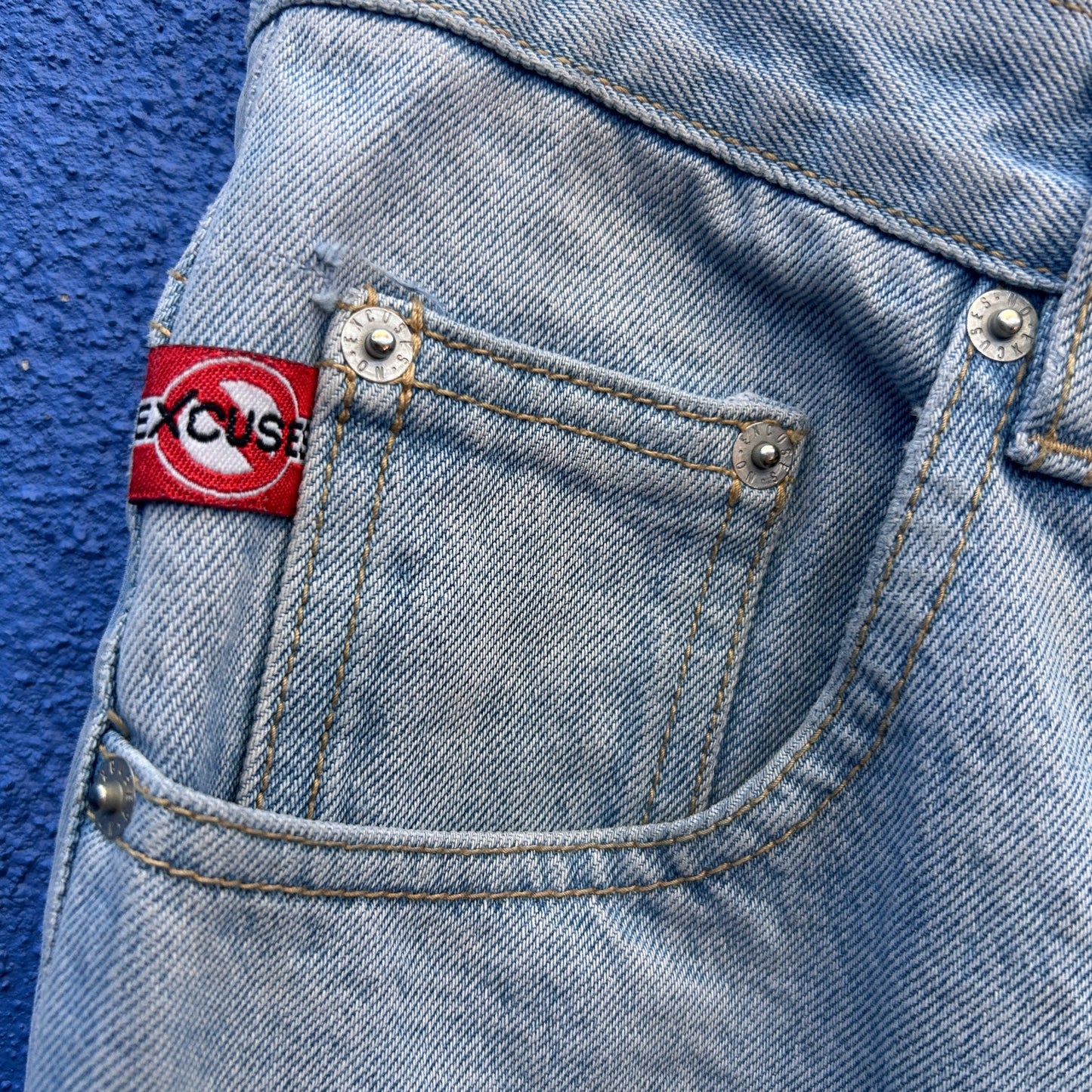 vintage 80s 90s no excuses exposed button fly jeans