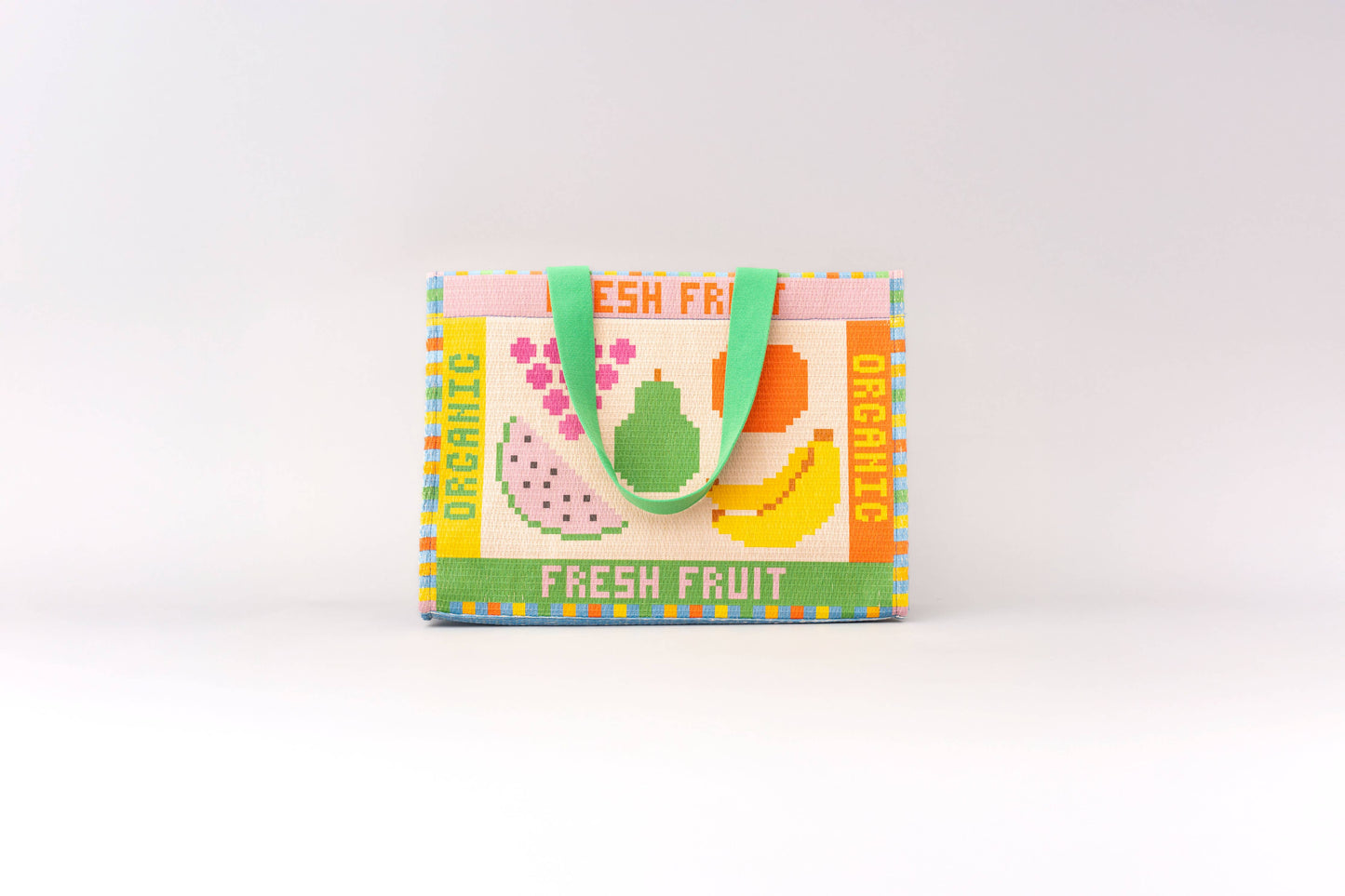 Fruit Tiles Rattan Market Bag | Ban.do