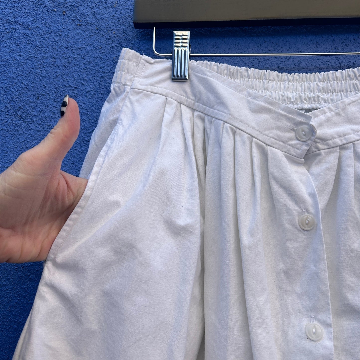 80s headliners white cotton skirt