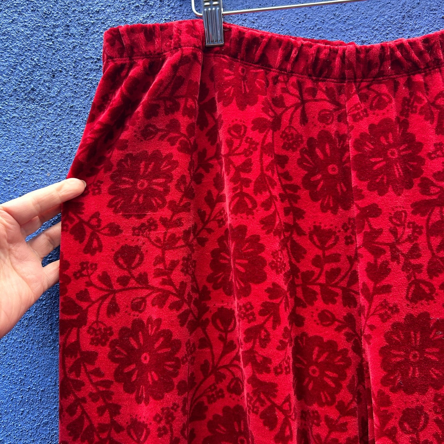 gudrun sjoden red velour barrel pant
