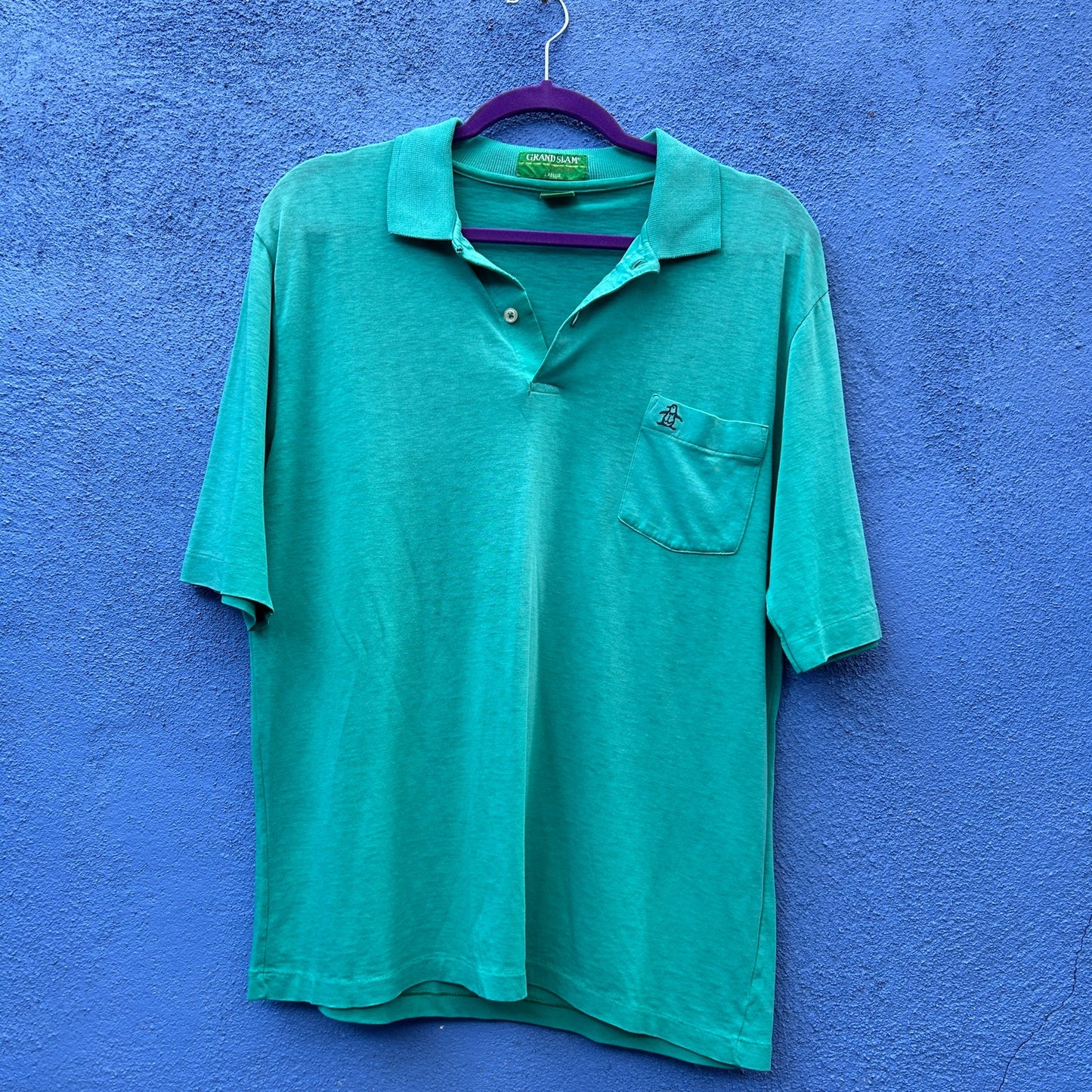vintage grand slam original penquin by munsing wear teal polo