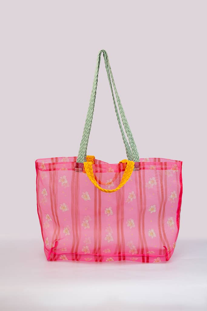 Mesh Market Bag, Floral Stripe | Ban.do