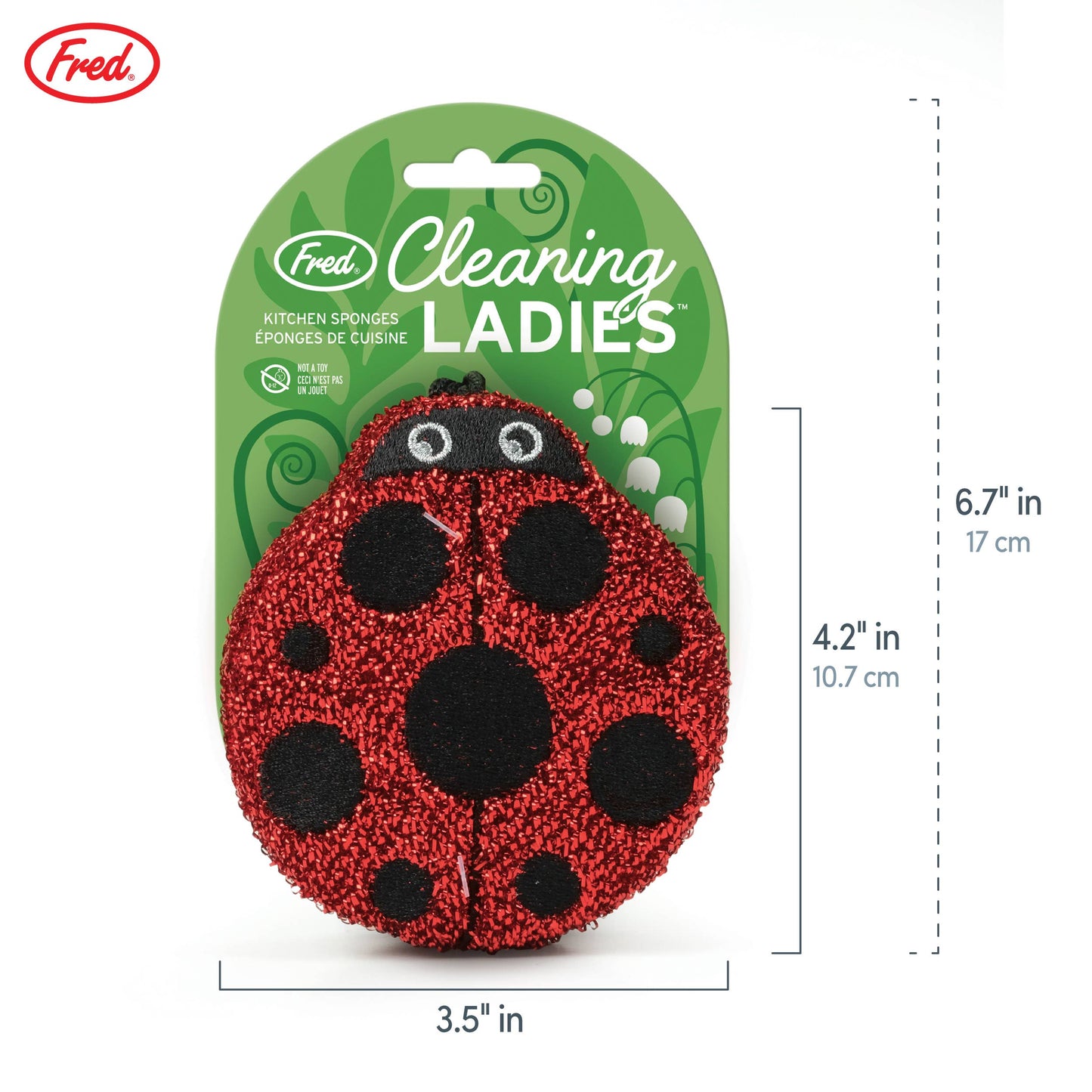 Sponges - Cleaning Ladies - Ladybug Sponges - Set of 2 | Fred & Friends
