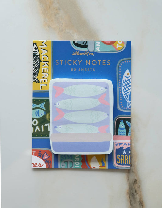 Die-Cut Sticky Notepad | Tinned Fish | Idlewild Co.