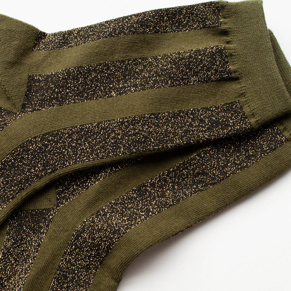 Tiepology | Glitter Vertical Striped Crew Socks