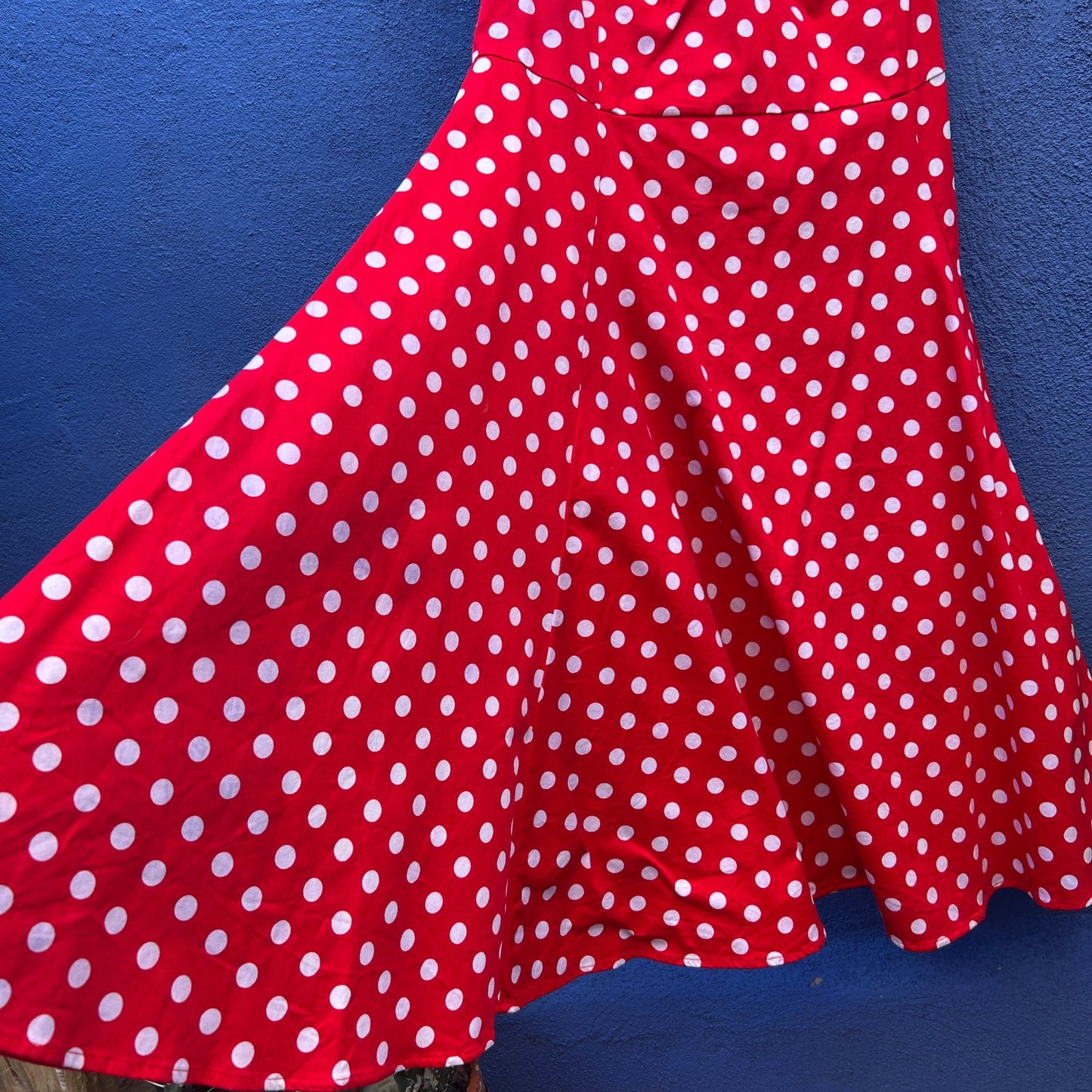 collectif london retro red and white polka dot cocktail dress