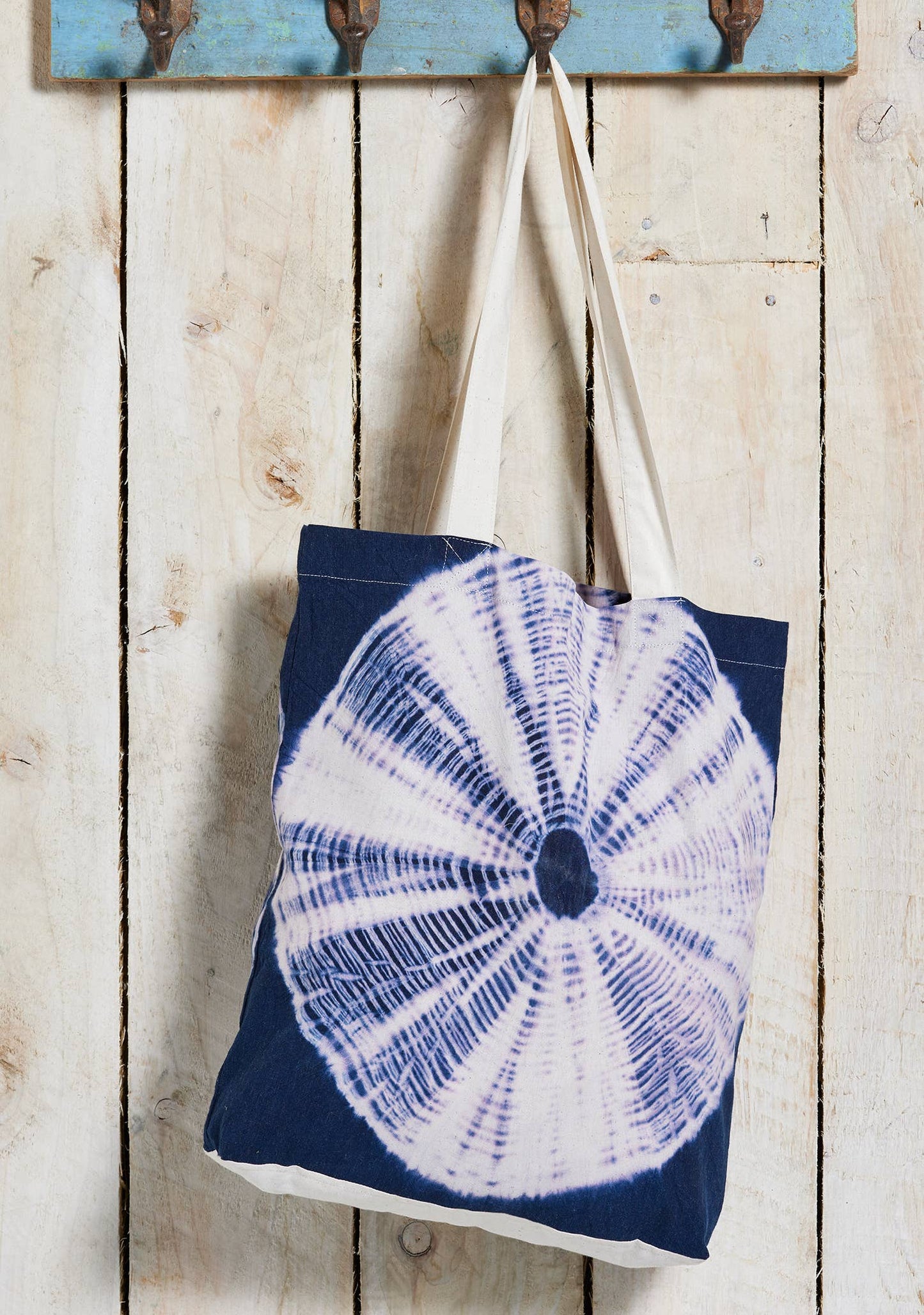 Indigo Tie Dye Cotton Shopping Bag | Namaste