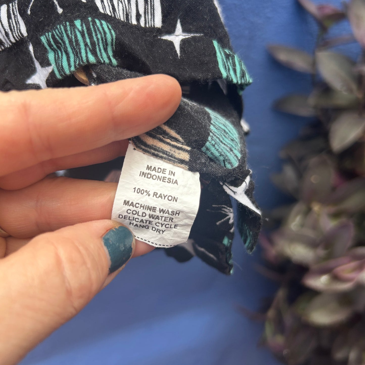 atomik tiki rayon short sleeve button up