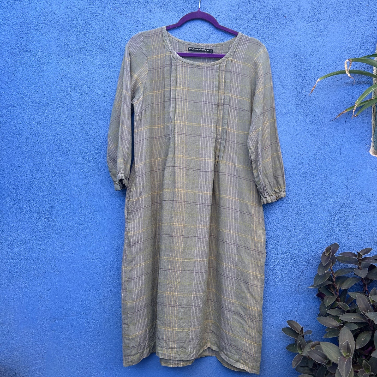 chinese dress ladies gudrun sjoden gray linen dress